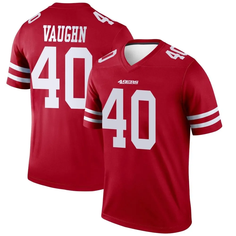 Men's San Francisco 49ers Ke'shawn Vaughn Nike Legend Scarlet Jersey Men's San Francisco 49ers Ke'shawn Vaughn Nike Legend Scarlet Jersey