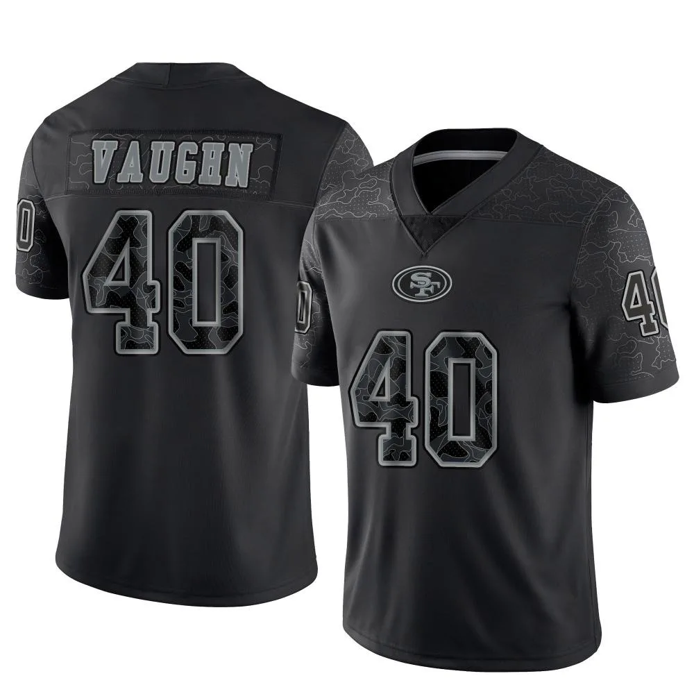 Men's San Francisco 49ers Ke'shawn Vaughn Nike Reflective Limited Black Jersey Men's San Francisco 49ers Ke'shawn Vaughn Nike Reflective Limited Black Jersey