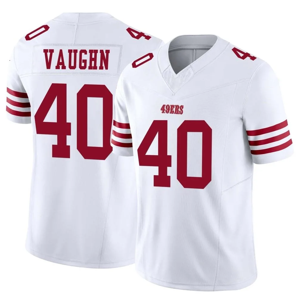 Men's San Francisco 49ers Ke'shawn Vaughn Nike Vapor F.U.S.E. Limited White Jersey Men's San Francisco 49ers Ke'shawn Vaughn Nike Vapor F.U.S.E. Limited White Jersey