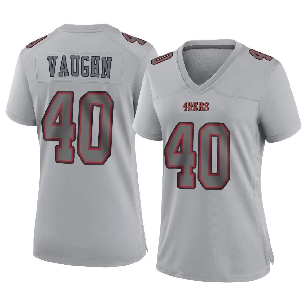 Women's San Francisco 49ers Ke'shawn Vaughn Nike Atmosphere Fashion Game Gray Jersey Women's San Francisco 49ers Ke'shawn Vaughn Nike Atmosphere Fashion Game Gray Jersey