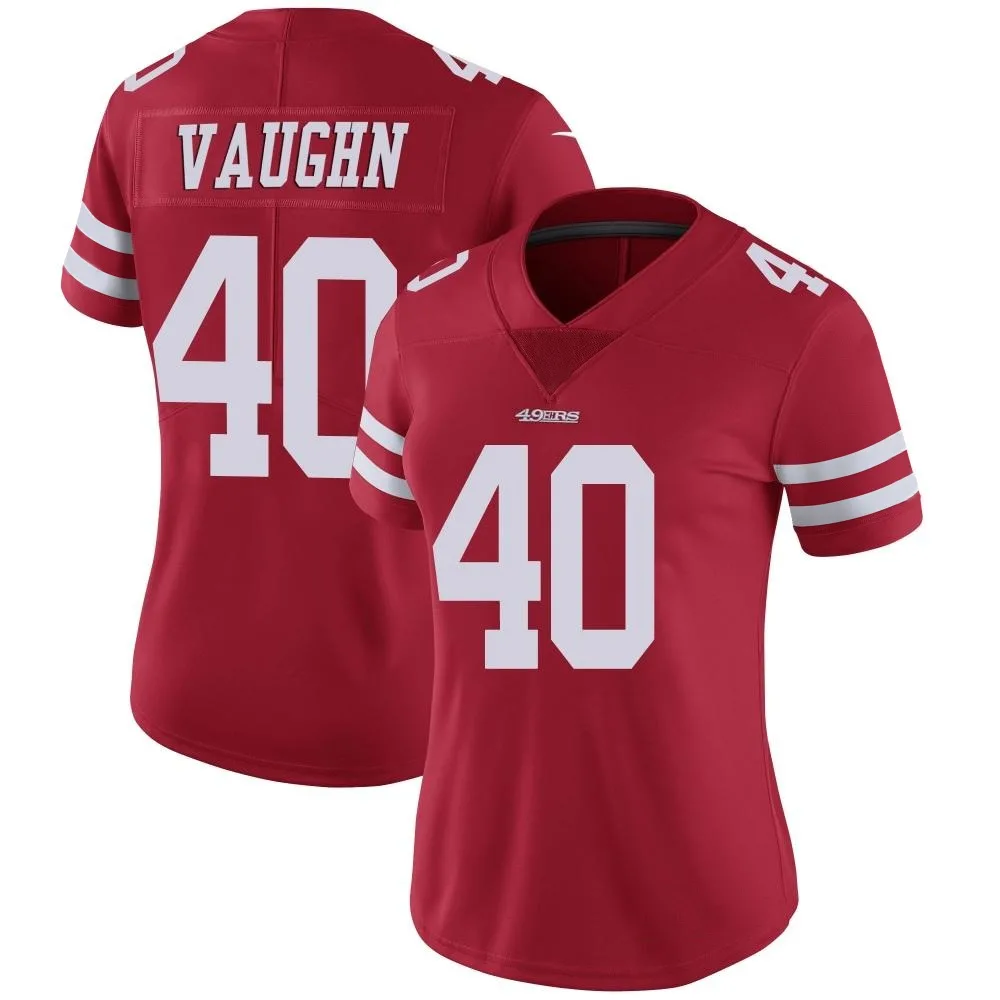 Women's San Francisco 49ers Ke'shawn Vaughn Nike Team Color Vapor Untouchable Limited Red Jersey Women's San Francisco 49ers Ke'shawn Vaughn Nike Team Color Vapor Untouchable Limited Red Jersey