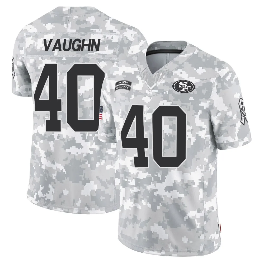 Youth San Francisco 49ers Ke'shawn Vaughn Nike 2024 Salute To Service Limited Arctic Camo Jersey Youth San Francisco 49ers Ke'shawn Vaughn Nike 2024 Salute To Service Limited Arctic Camo Jersey