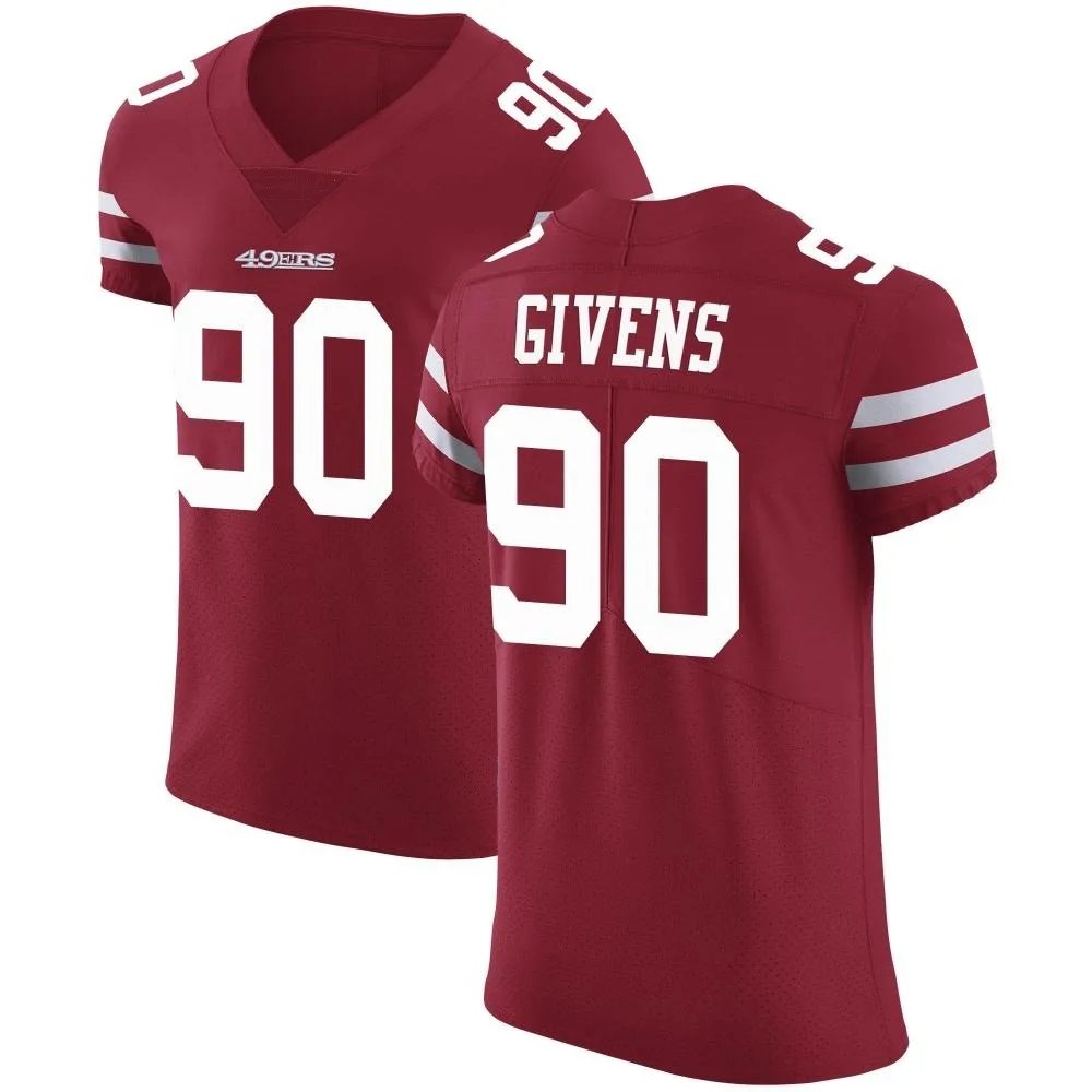 Men's San Francisco 49ers Kevin Givens Nike Team Color Vapor Untouchable Elite Red Jersey Men's San Francisco 49ers Kevin Givens Nike Team Color Vapor Untouchable Elite Red Jersey