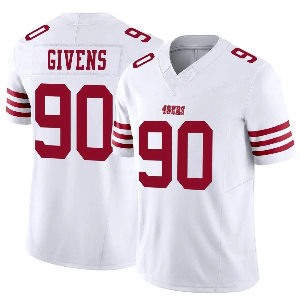 Men's San Francisco 49ers Kevin Givens Nike Vapor F.U.S.E. Limited White Jersey Men's San Francisco 49ers Kevin Givens Nike Vapor F.U.S.E. Limited White Jersey