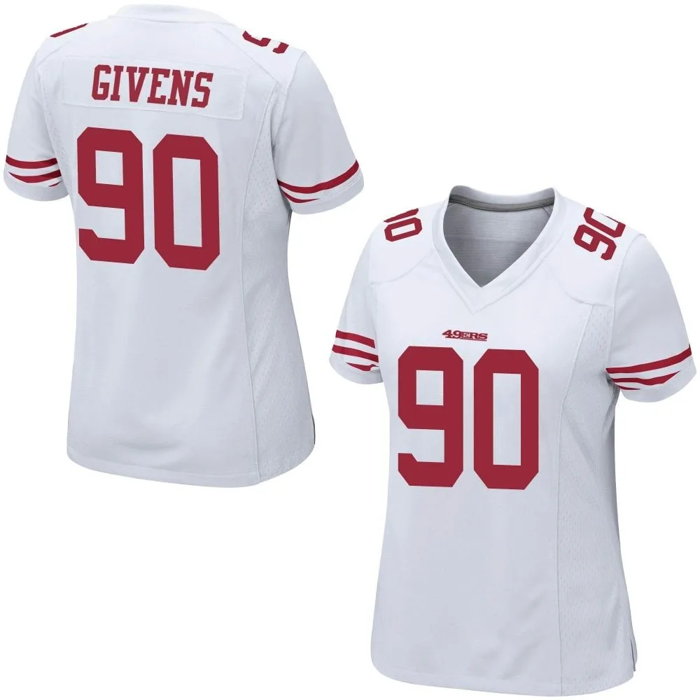 Women's San Francisco 49ers Kevin Givens Nike Game White Jersey Women's San Francisco 49ers Kevin Givens Nike Game White Jersey