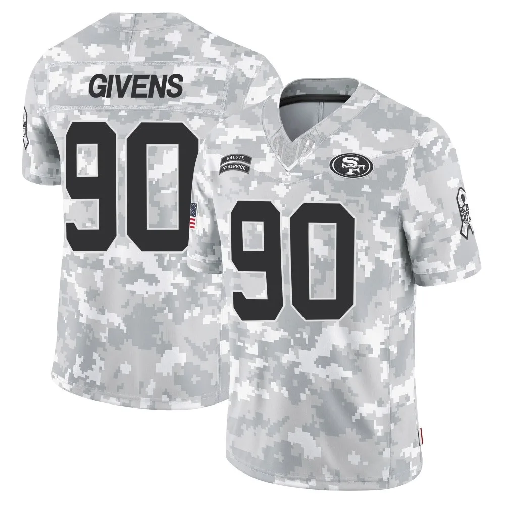 Youth San Francisco 49ers Kevin Givens Nike 2024 Salute To Service Limited Arctic Camo Jersey Youth San Francisco 49ers Kevin Givens Nike 2024 Salute To Service Limited Arctic Camo Jersey