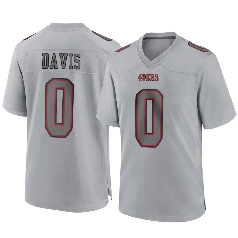 Men's San Francisco 49ers Khalil Davis Nike Atmosphere Fashion Game Gray Jersey Men's San Francisco 49ers Khalil Davis Nike Atmosphere Fashion Game Gray Jersey