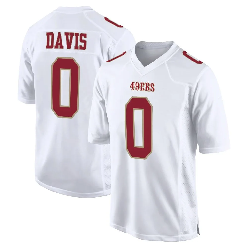 Men's San Francisco 49ers Khalil Davis Nike Fashion Game White Jersey Men's San Francisco 49ers Khalil Davis Nike Fashion Game White Jersey