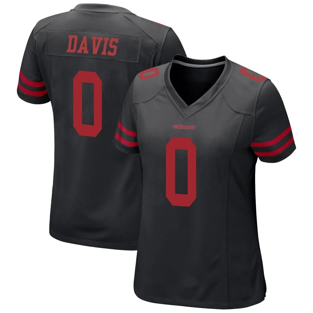 Women's San Francisco 49ers Khalil Davis Nike Alternate Game Black Jersey Women's San Francisco 49ers Khalil Davis Nike Alternate Game Black Jersey