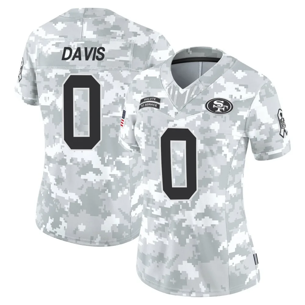 Women's San Francisco 49ers Khalil Davis Nike Francisco 2024 Salute To Service Limited Arctic Camo Jersey Women's San Francisco 49ers Khalil Davis Nike Francisco 2024 Salute To Service Limited Arctic Camo Jersey