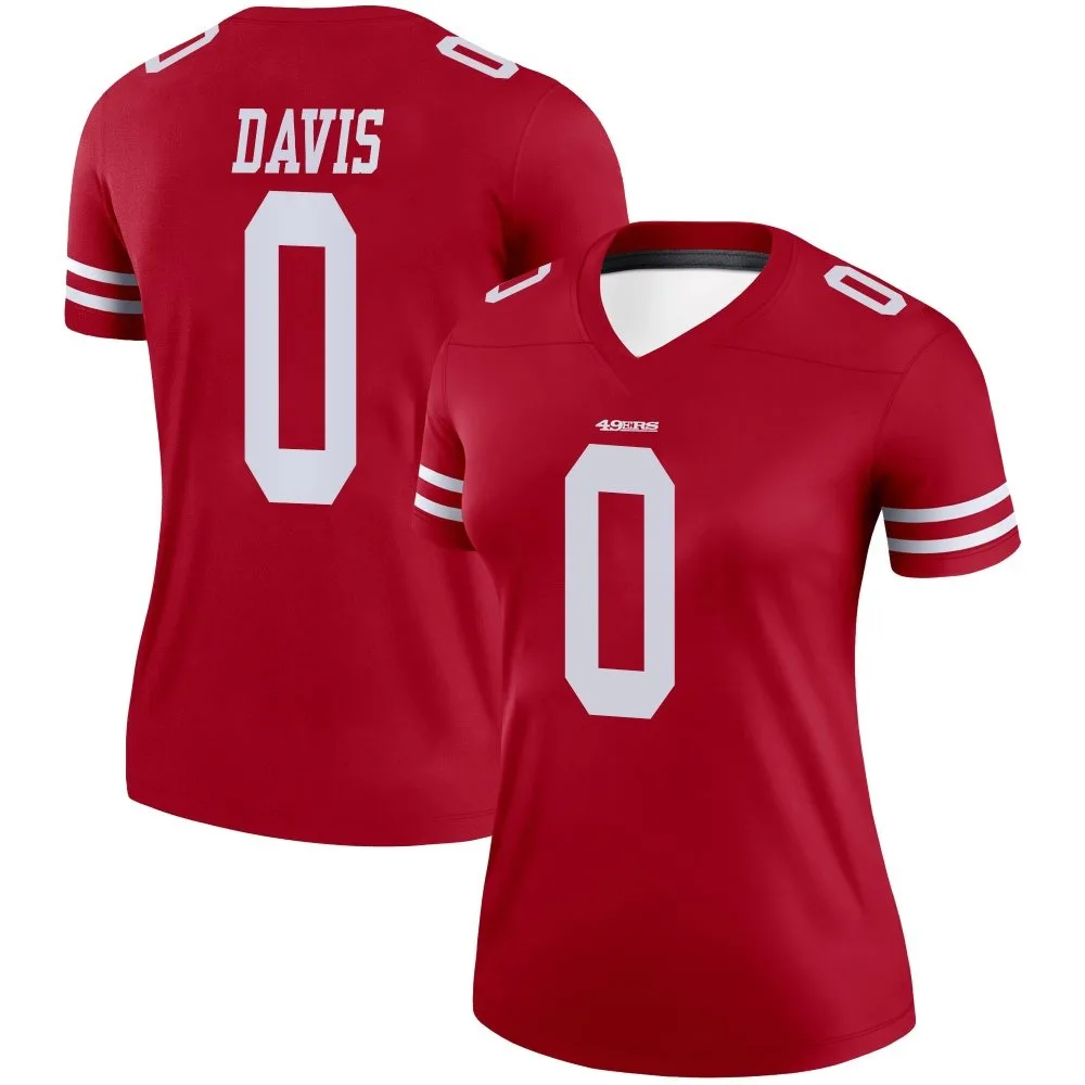 Women's San Francisco 49ers Khalil Davis Nike Legend Scarlet Jersey Women's San Francisco 49ers Khalil Davis Nike Legend Scarlet Jersey