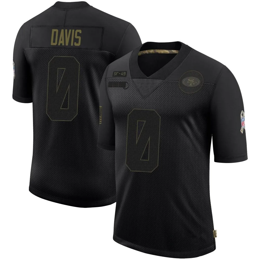Youth San Francisco 49ers Khalil Davis Nike 2020 Salute To Service Limited Black Jersey Youth San Francisco 49ers Khalil Davis Nike 2020 Salute To Service Limited Black Jersey
