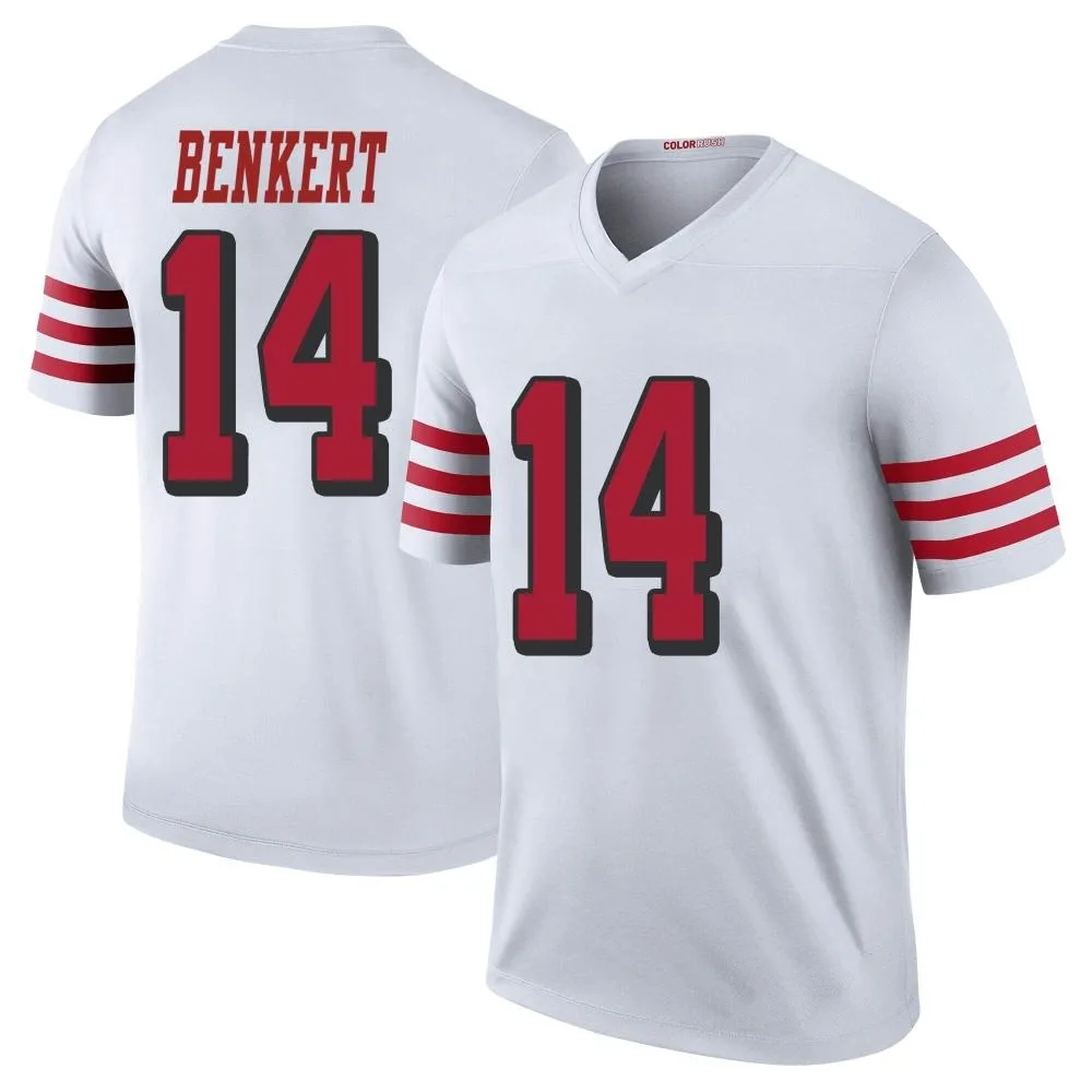 Men's San Francisco 49ers Kurt Benkert Nike Color Rush Legend White Jersey Men's San Francisco 49ers Kurt Benkert Nike Color Rush Legend White Jersey