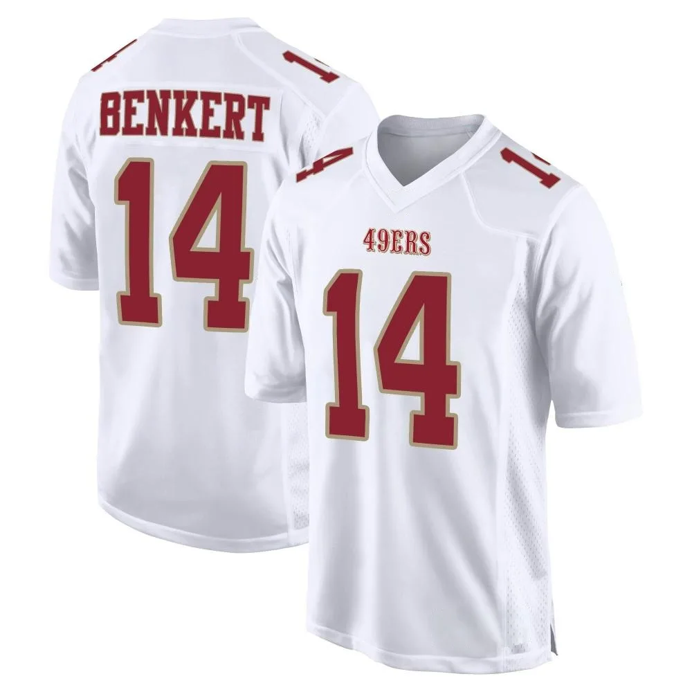 Men's San Francisco 49ers Kurt Benkert Nike Fashion Game White Jersey Men's San Francisco 49ers Kurt Benkert Nike Fashion Game White Jersey