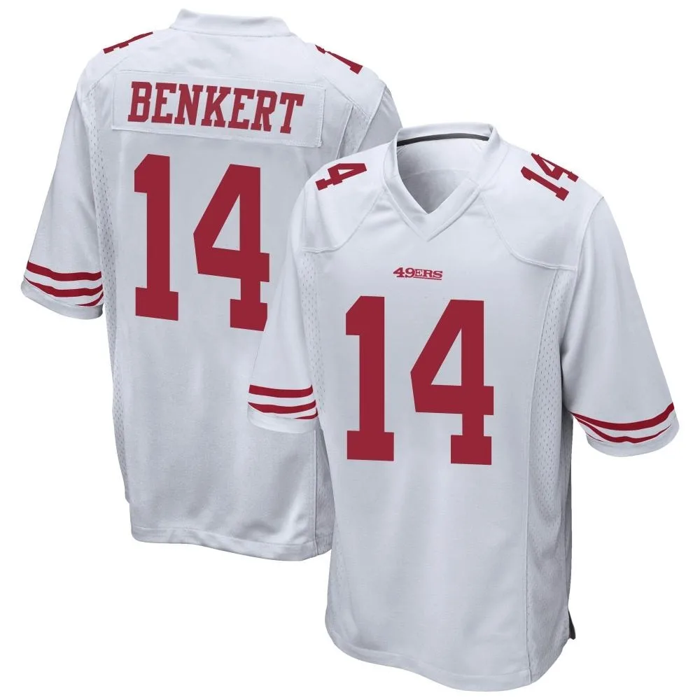 Men's San Francisco 49ers Kurt Benkert Nike Game White Jersey Men's San Francisco 49ers Kurt Benkert Nike Game White Jersey