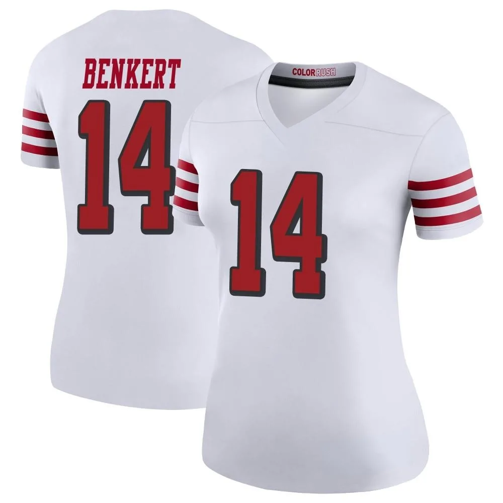 Women's San Francisco 49ers Kurt Benkert Nike Color Rush Legend White Jersey Women's San Francisco 49ers Kurt Benkert Nike Color Rush Legend White Jersey
