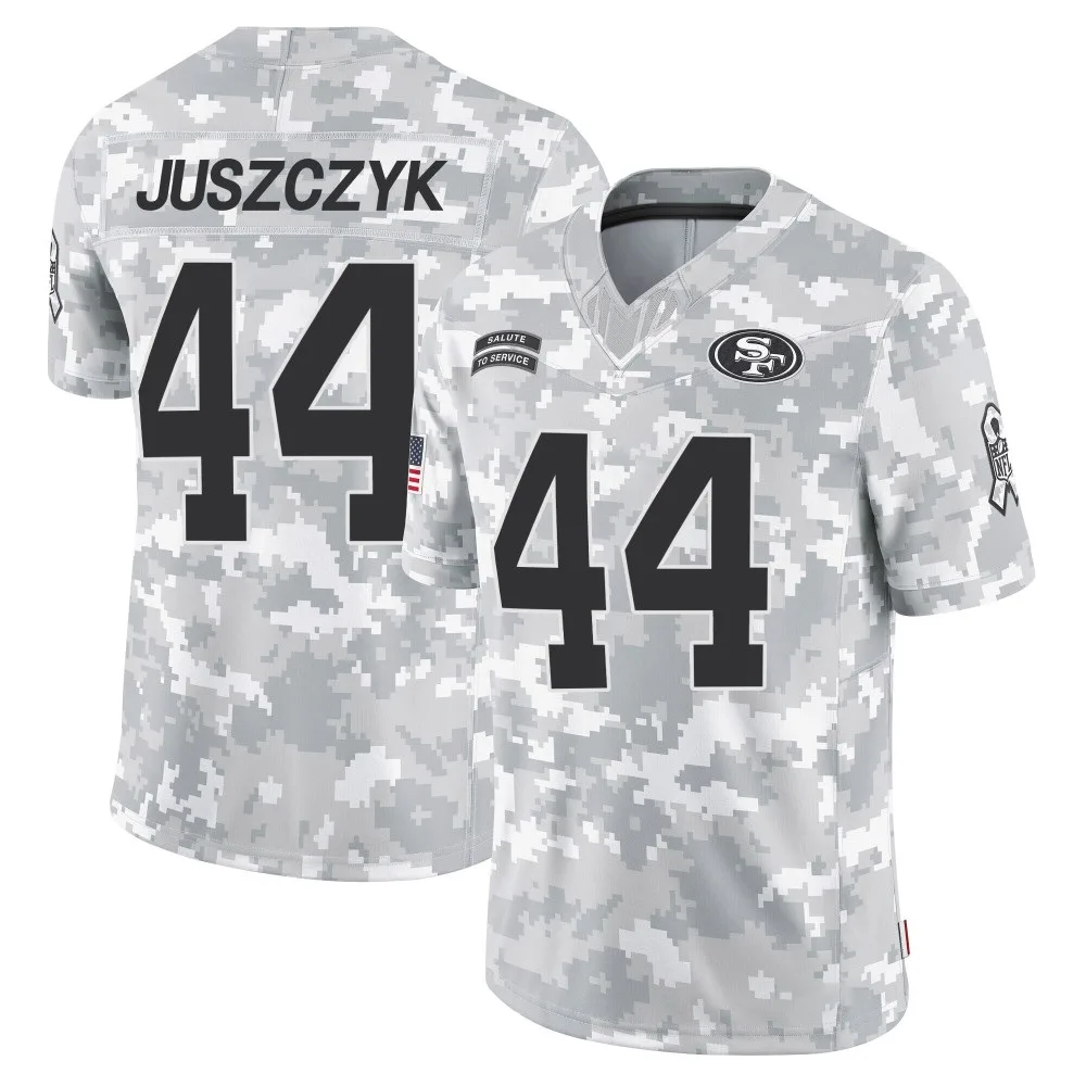 Youth San Francisco 49ers Kyle Juszczyk Nike 2024 Salute To Service Limited Arctic Camo Jersey Youth San Francisco 49ers Kyle Juszczyk Nike 2024 Salute To Service Limited Arctic Camo Jersey