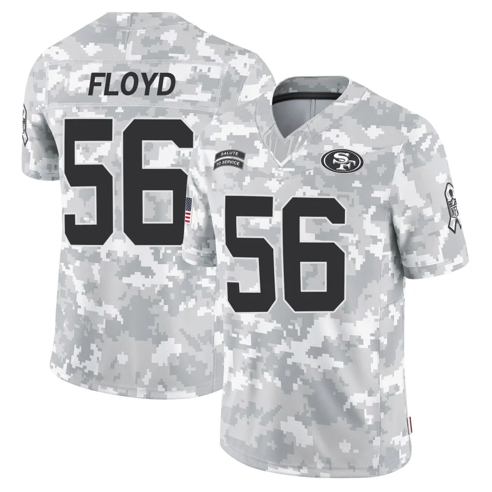 Youth San Francisco 49ers Leonard Floyd Nike 2024 Salute To Service Limited Arctic Camo Jersey Youth San Francisco 49ers Leonard Floyd Nike 2024 Salute To Service Limited Arctic Camo Jersey
