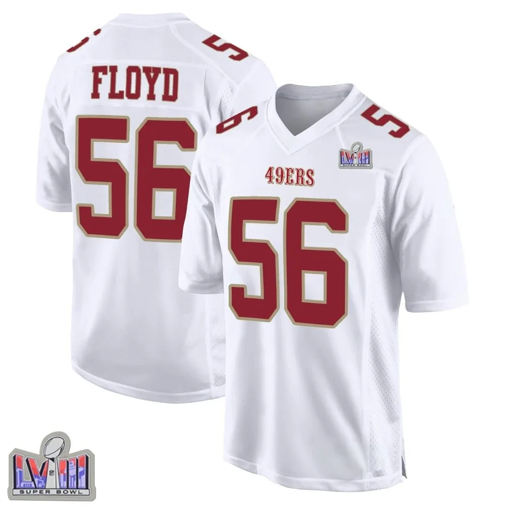 Youth San Francisco 49ers Leonard Floyd Nike Fashion Super Bowl LVIII Patch Game White Jersey Youth San Francisco 49ers Leonard Floyd Nike Fashion Super Bowl LVIII Patch Game White Jersey