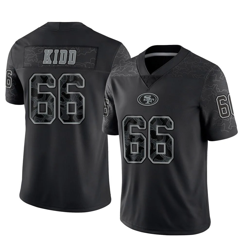 Men's San Francisco 49ers Lewis Kidd Nike Reflective Limited Black Jersey Men's San Francisco 49ers Lewis Kidd Nike Reflective Limited Black Jersey