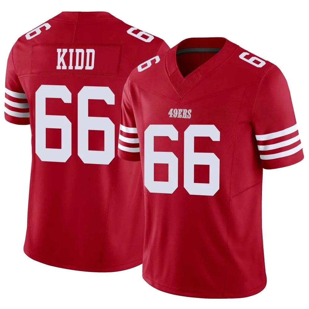 Men's San Francisco 49ers Lewis Kidd Nike Vapor F.U.S.E. Limited Scarlet Jersey Men's San Francisco 49ers Lewis Kidd Nike Vapor F.U.S.E. Limited Scarlet Jersey