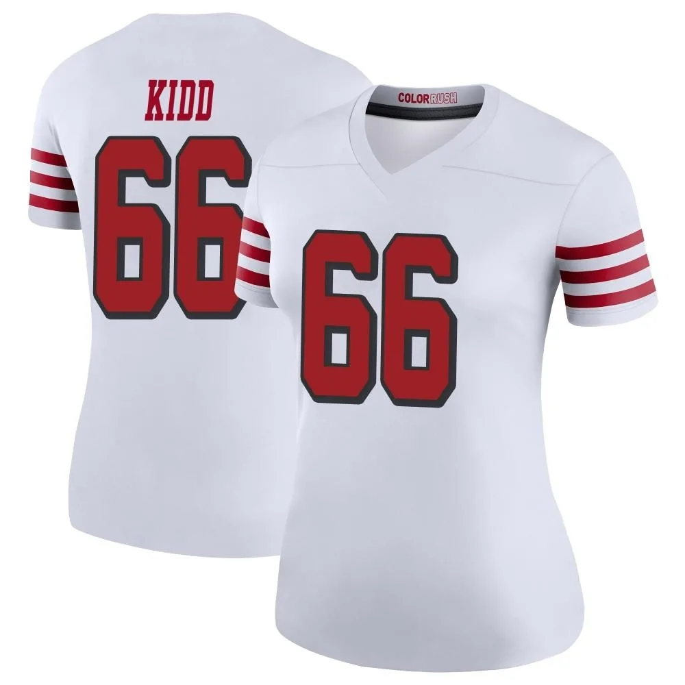 Women's San Francisco 49ers Lewis Kidd Nike Color Rush Legend White Jersey Women's San Francisco 49ers Lewis Kidd Nike Color Rush Legend White Jersey