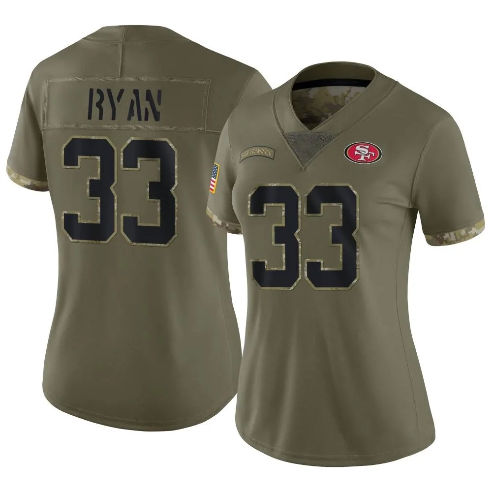 Women's San Francisco 49ers Logan Ryan Nike 2022 Salute To Service Limited Olive Jersey Women's San Francisco 49ers Logan Ryan Nike 2022 Salute To Service Limited Olive Jersey