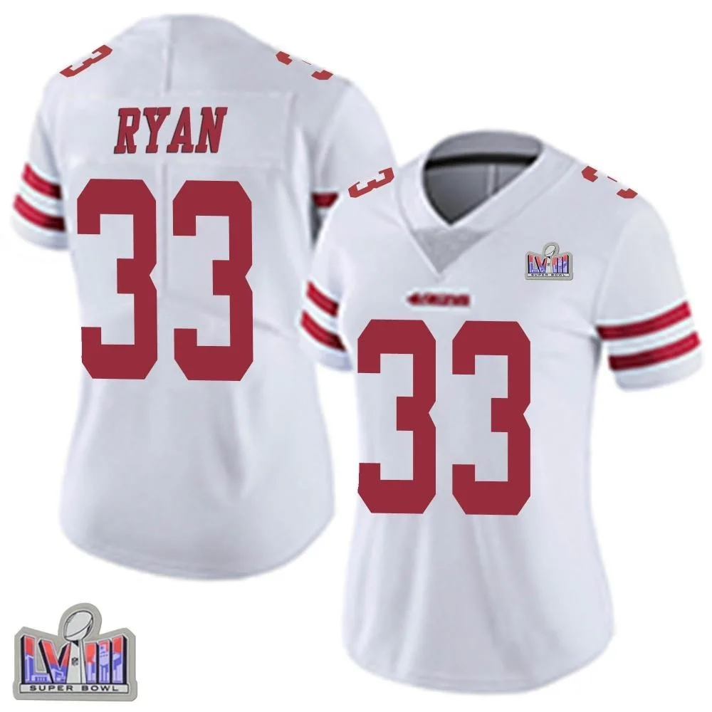 Women's San Francisco 49ers Logan Ryan Nike Vapor Untouchable Super Bowl LVIII Patch Limited White Jersey Women's San Francisco 49ers Logan Ryan Nike Vapor Untouchable Super Bowl LVIII Patch Limited White Jersey