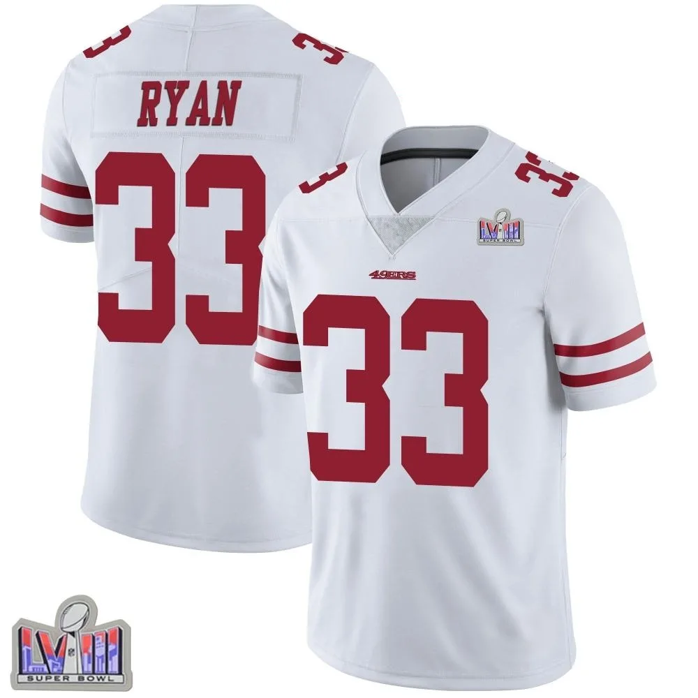 Youth San Francisco 49ers Logan Ryan Nike Vapor Untouchable Super Bowl LVIII Patch Limited White Jersey Youth San Francisco 49ers Logan Ryan Nike Vapor Untouchable Super Bowl LVIII Patch Limited White Jersey