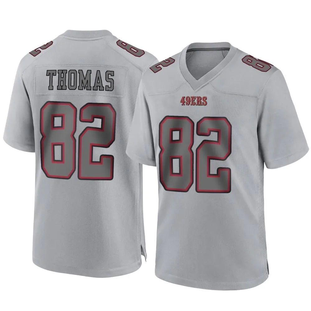 Men's San Francisco 49ers Logan Thomas Nike Atmosphere Fashion Game Gray Jersey Men's San Francisco 49ers Logan Thomas Nike Atmosphere Fashion Game Gray Jersey