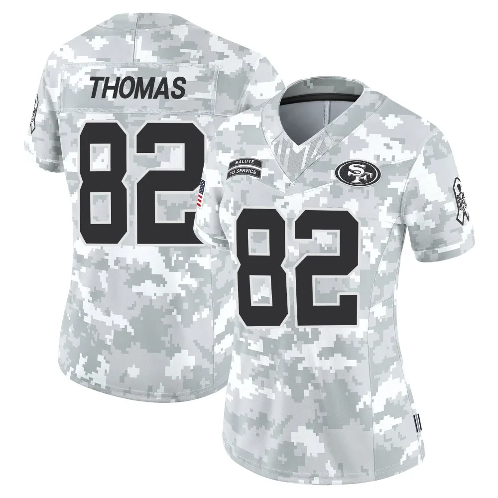 Women's San Francisco 49ers Logan Thomas Nike Francisco 2024 Salute To Service Limited Arctic Camo Jersey Women's San Francisco 49ers Logan Thomas Nike Francisco 2024 Salute To Service Limited Arctic Camo Jersey