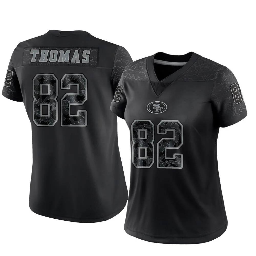 Women's San Francisco 49ers Logan Thomas Nike Reflective Limited Black Jersey Women's San Francisco 49ers Logan Thomas Nike Reflective Limited Black Jersey