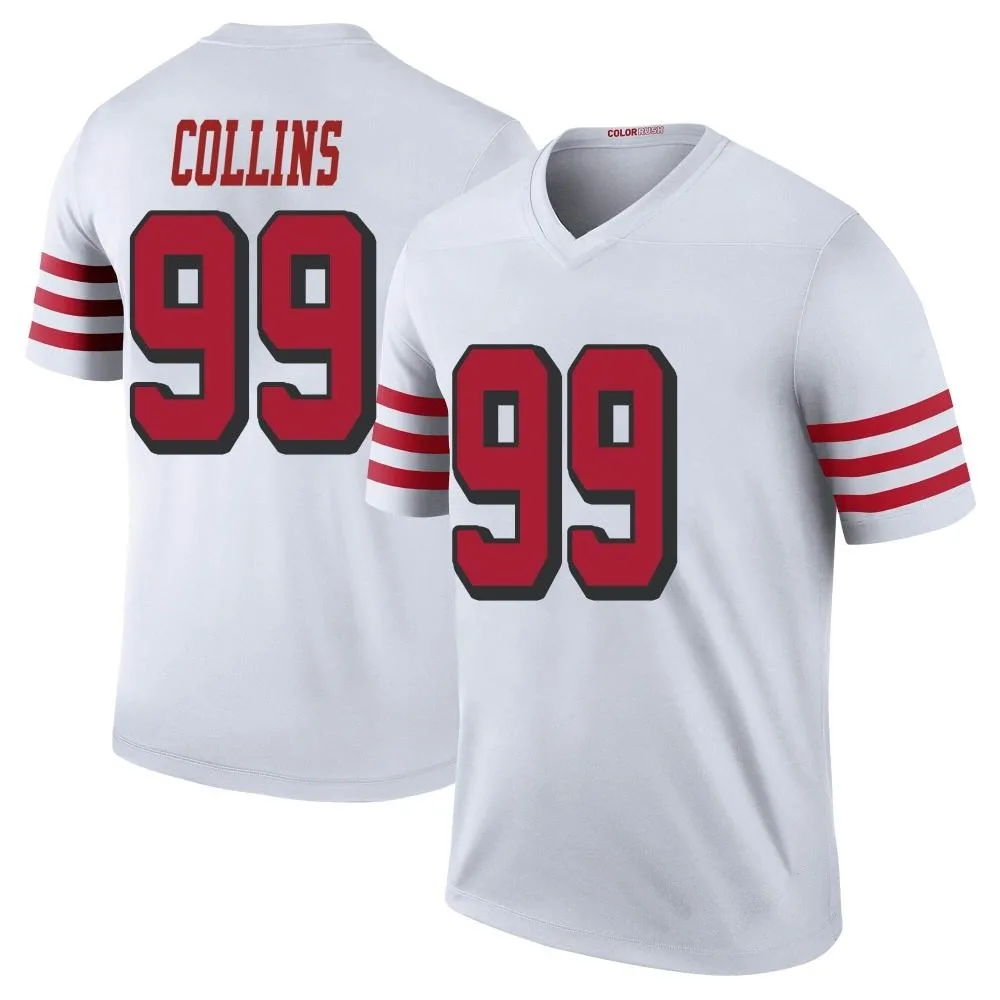 Men's San Francisco 49ers Maliek Collins Nike Color Rush Legend White Jersey Men's San Francisco 49ers Maliek Collins Nike Color Rush Legend White Jersey