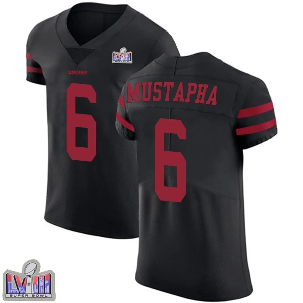 Men's San Francisco 49ers Malik Mustapha Nike Alternate Vapor Untouchable Super Bowl LVIII Patch Elite Black Jersey Men's San Francisco 49ers Malik Mustapha Nike Alternate Vapor Untouchable Super Bowl LVIII Patch Elite Black Jersey