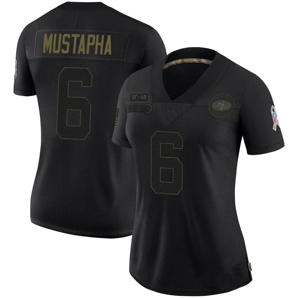 Women's San Francisco 49ers Malik Mustapha Nike 2020 Salute To Service Limited Black Jersey Women's San Francisco 49ers Malik Mustapha Nike 2020 Salute To Service Limited Black Jersey