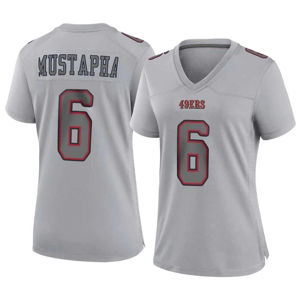Women's San Francisco 49ers Malik Mustapha Nike Atmosphere Fashion Game Gray Jersey Women's San Francisco 49ers Malik Mustapha Nike Atmosphere Fashion Game Gray Jersey