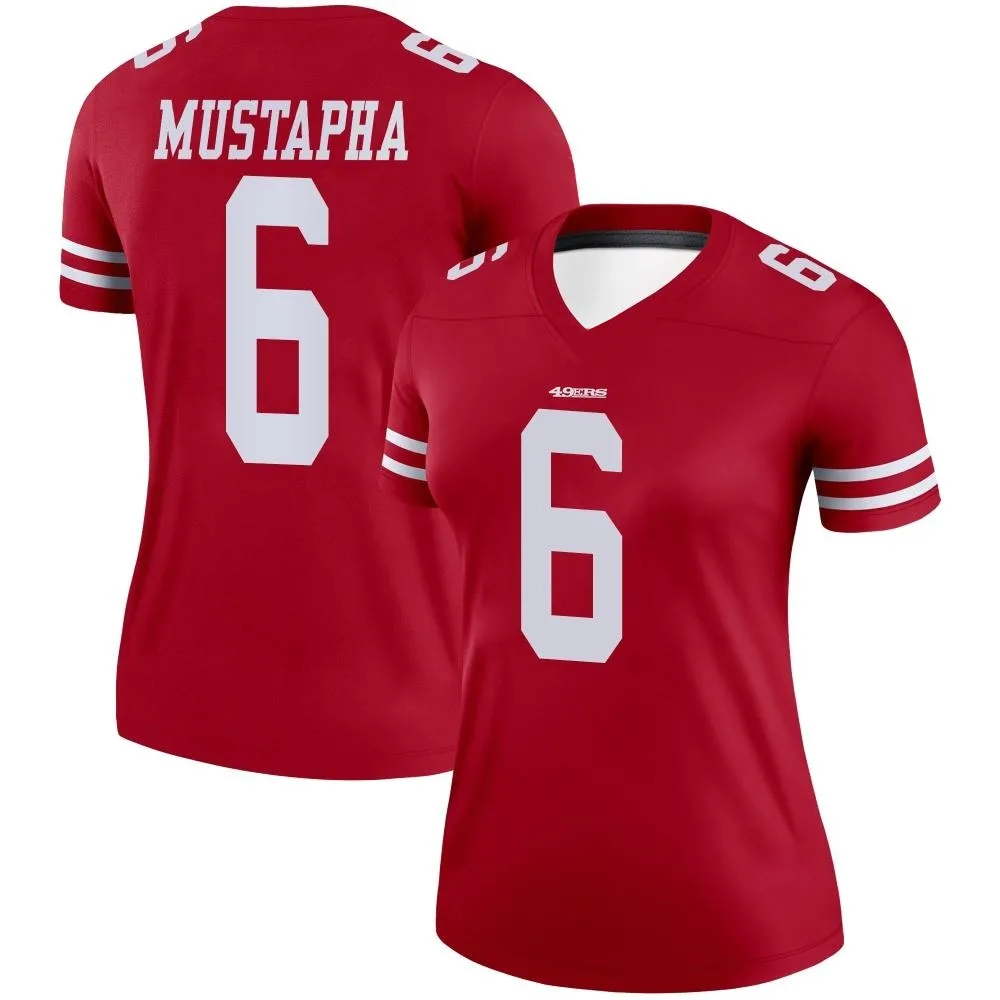 Women's San Francisco 49ers Malik Mustapha Nike Legend Scarlet Jersey Women's San Francisco 49ers Malik Mustapha Nike Legend Scarlet Jersey