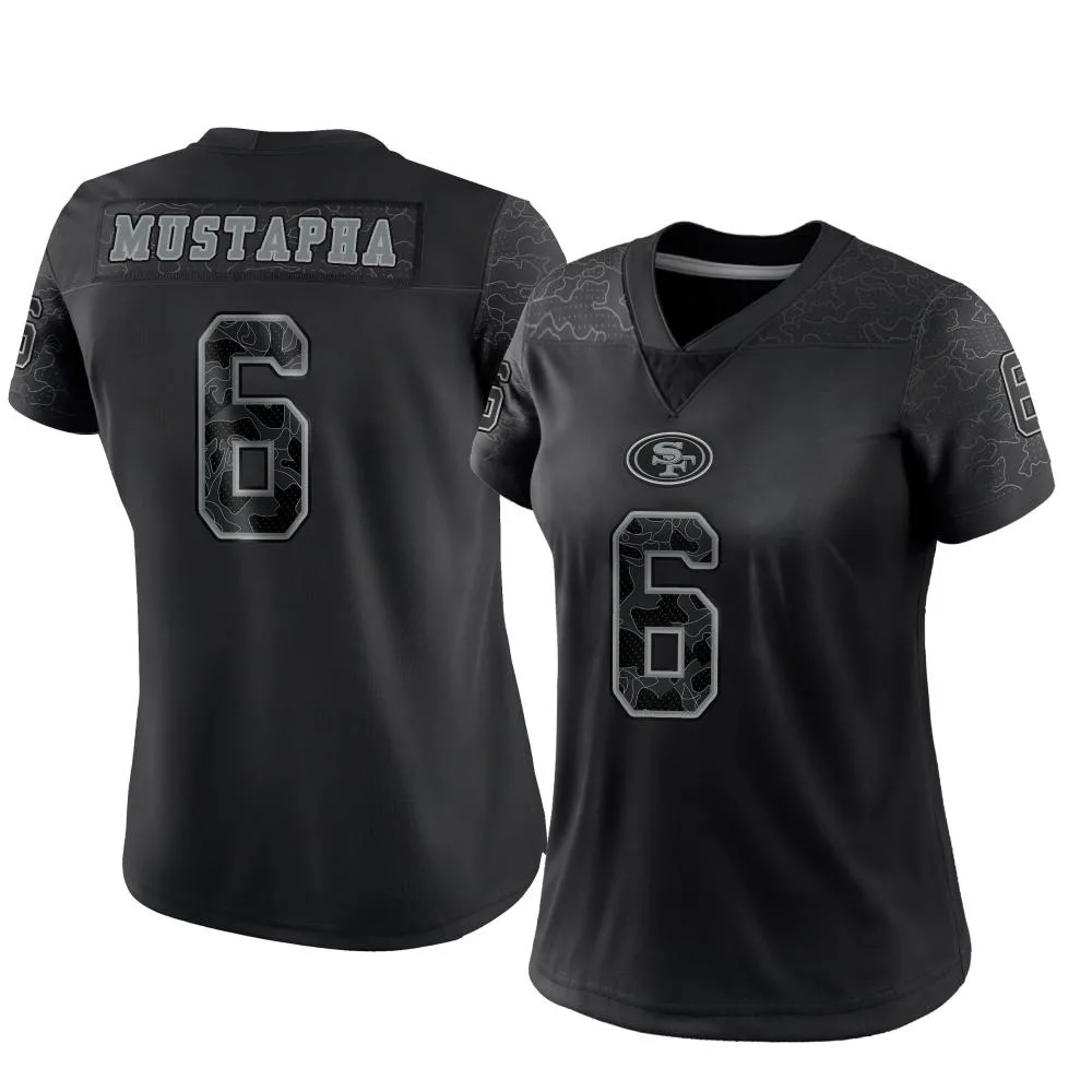 Women's San Francisco 49ers Malik Mustapha Nike Reflective Limited Black Jersey Women's San Francisco 49ers Malik Mustapha Nike Reflective Limited Black Jersey