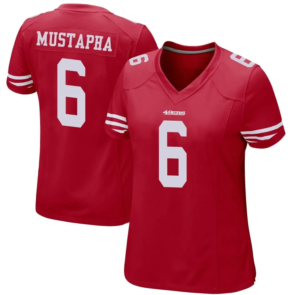 Women's San Francisco 49ers Malik Mustapha Nike Team Color Game Red Jersey Women's San Francisco 49ers Malik Mustapha Nike Team Color Game Red Jersey