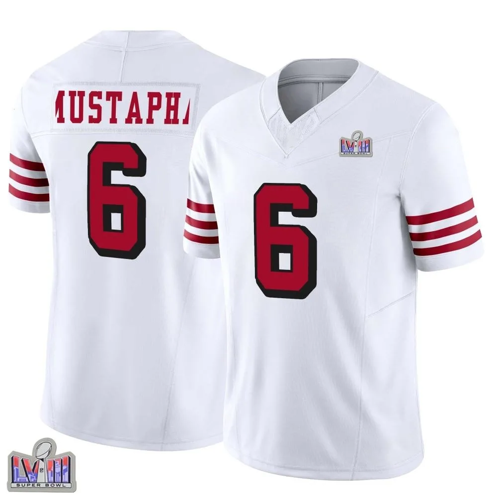 Youth San Francisco 49ers Malik Mustapha Nike Alternate Vapor F.U.S.E. Super Bowl LVIII Patch Limited White Jersey Youth San Francisco 49ers Malik Mustapha Nike Alternate Vapor F.U.S.E. Super Bowl LVIII Patch Limited White Jersey