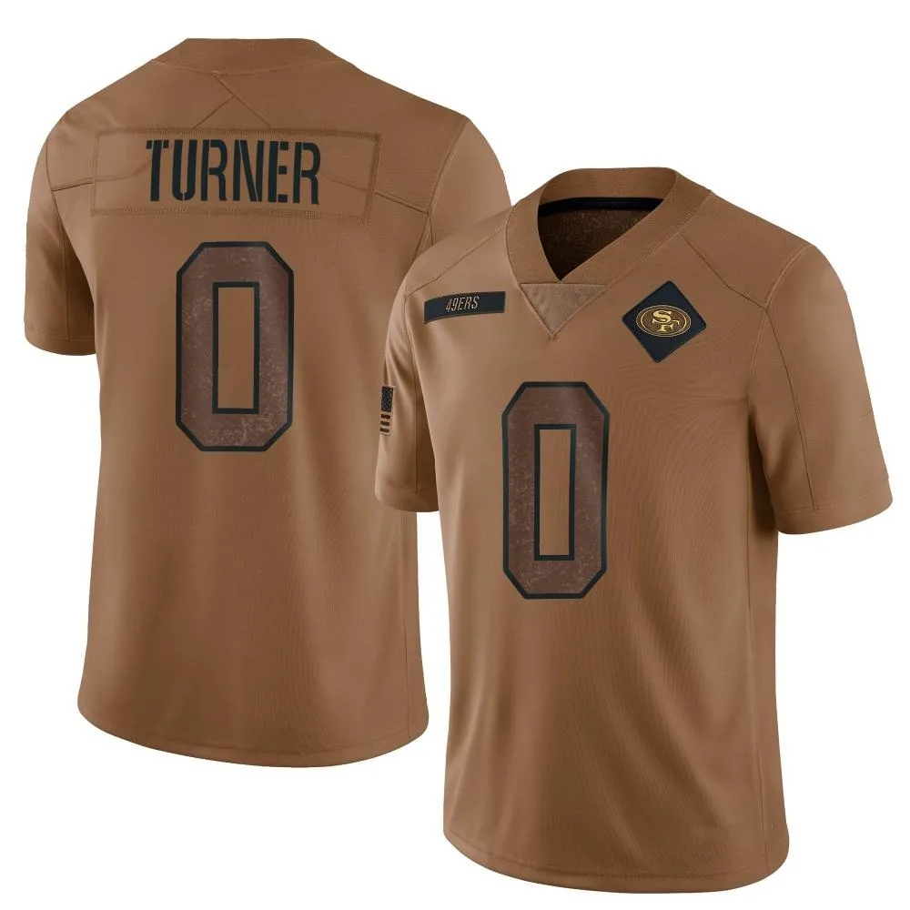 Men's San Francisco 49ers Malik Turner Nike 2023 Salute To Service Limited Brown Jersey Men's San Francisco 49ers Malik Turner Nike 2023 Salute To Service Limited Brown Jersey
