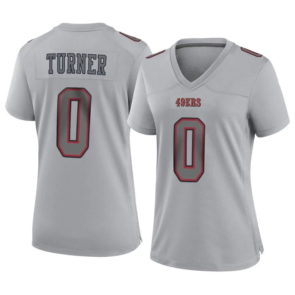 Women's San Francisco 49ers Malik Turner Nike Atmosphere Fashion Game Gray Jersey Women's San Francisco 49ers Malik Turner Nike Atmosphere Fashion Game Gray Jersey