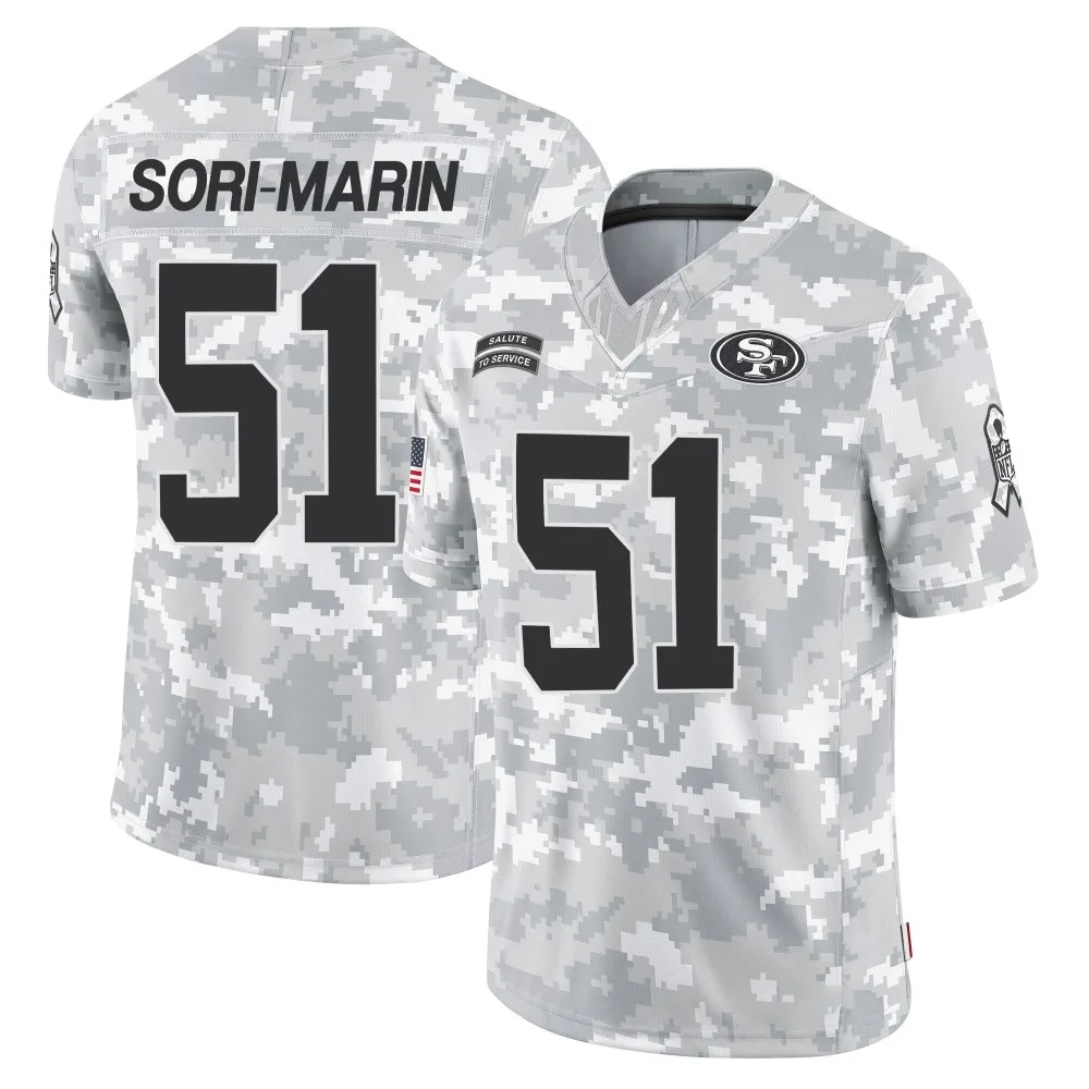 Men's San Francisco 49ers Mariano Sori-marin Nike 2024 Salute To Service Limited Arctic Camo Jersey Men's San Francisco 49ers Mariano Sori-marin Nike 2024 Salute To Service Limited Arctic Camo Jersey