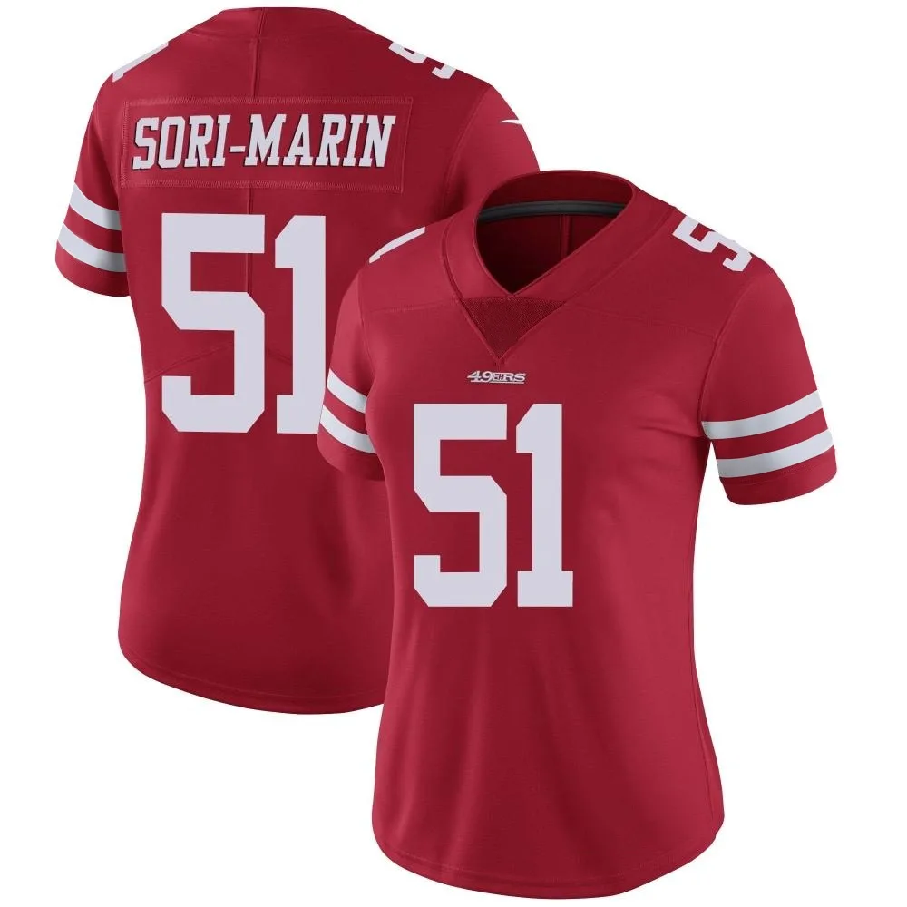 Women's San Francisco 49ers Mariano Sori-marin Nike Team Color Vapor Untouchable Limited Red Jersey