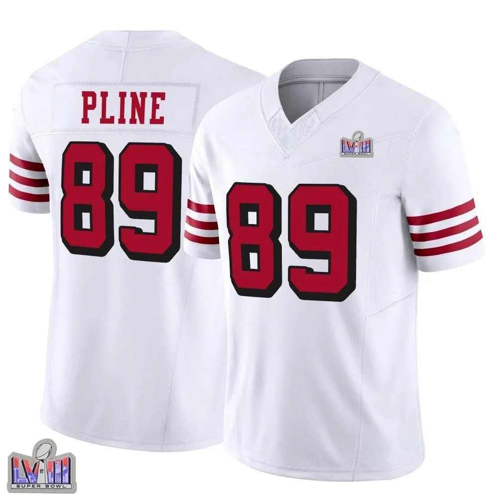 Men's San Francisco 49ers Mason Pline Nike Alternate Vapor F.U.S.E. Super Bowl LVIII Patch Limited White Jersey Men's San Francisco 49ers Mason Pline Nike Alternate Vapor F.U.S.E. Super Bowl LVIII Patch Limited White Jersey