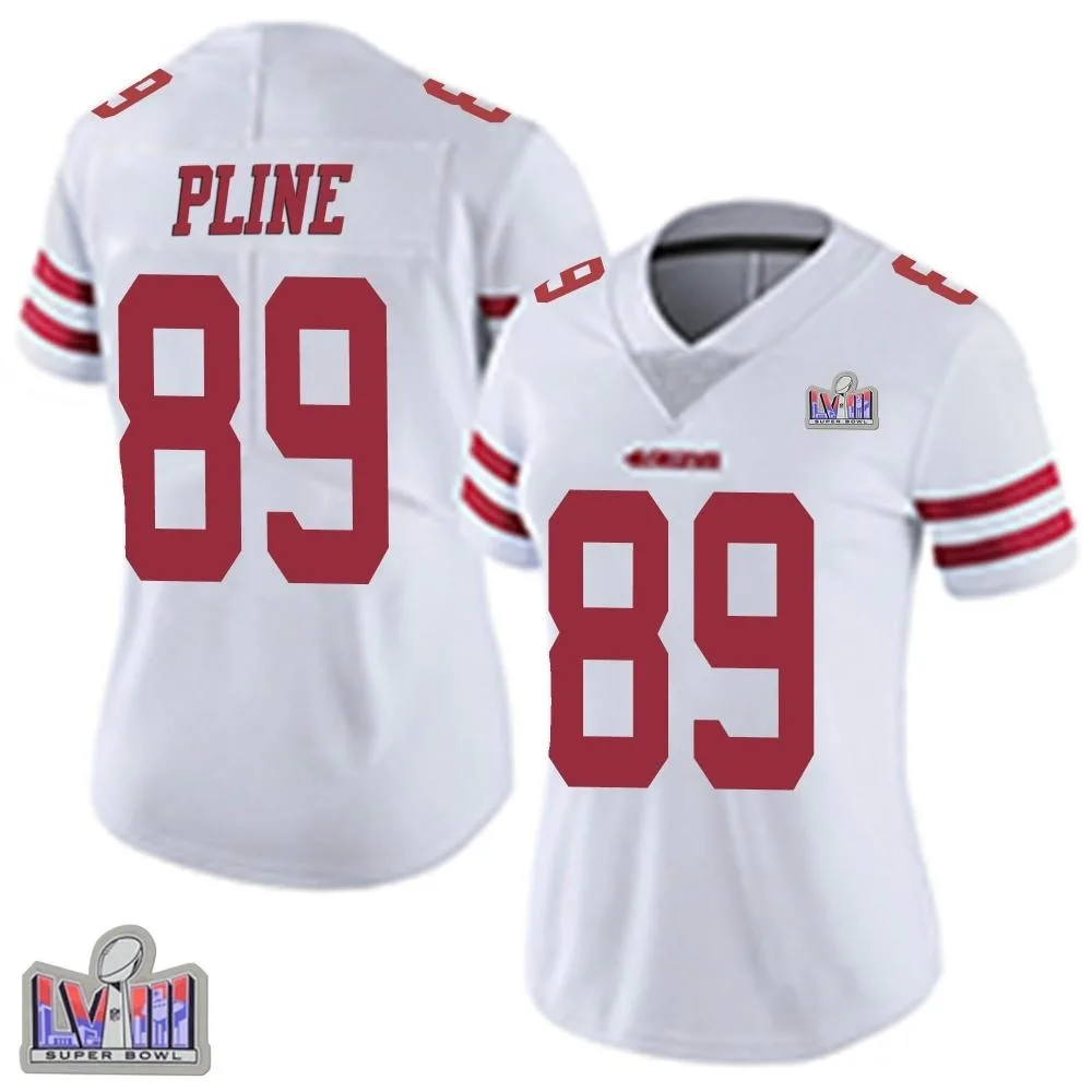 Women's San Francisco 49ers Mason Pline Nike Vapor Untouchable Super Bowl LVIII Patch Limited White Jersey Women's San Francisco 49ers Mason Pline Nike Vapor Untouchable Super Bowl LVIII Patch Limited White Jersey
