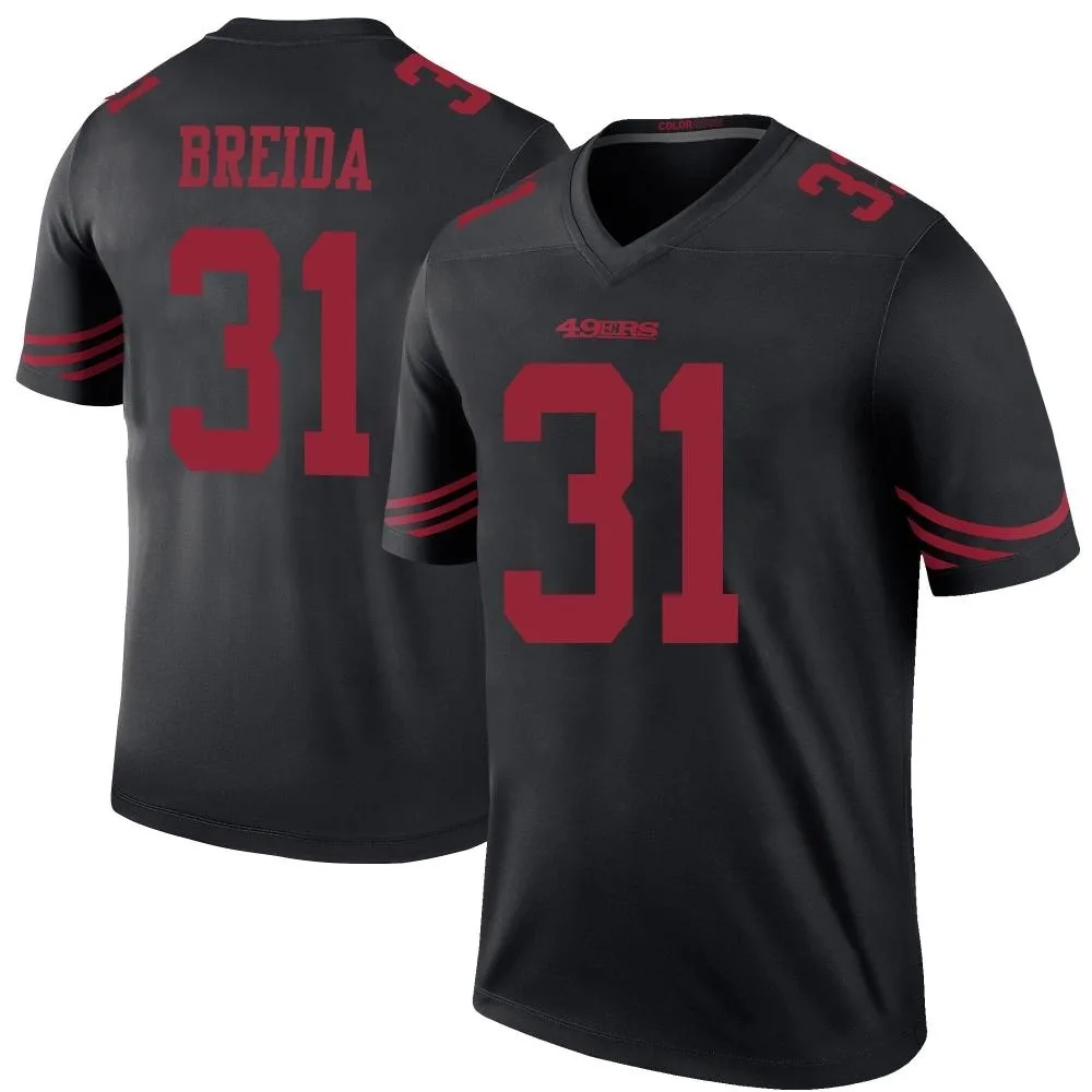Men's San Francisco 49ers Matt Breida Nike Color Rush Legend Black Jersey Men's San Francisco 49ers Matt Breida Nike Color Rush Legend Black Jersey