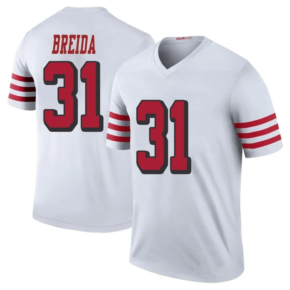 Men's San Francisco 49ers Matt Breida Nike Color Rush Legend White Jersey Men's San Francisco 49ers Matt Breida Nike Color Rush Legend White Jersey