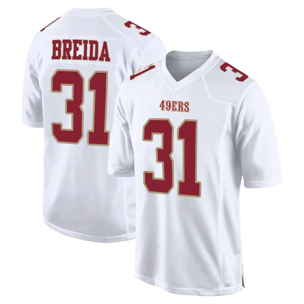 Men's San Francisco 49ers Matt Breida Nike Fashion Game White Jersey Men's San Francisco 49ers Matt Breida Nike Fashion Game White Jersey