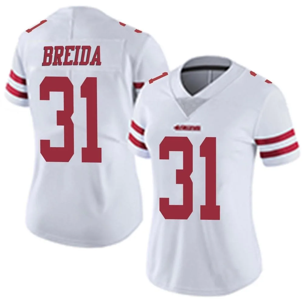 Women's San Francisco 49ers Matt Breida Nike Vapor Untouchable Limited White Jersey Women's San Francisco 49ers Matt Breida Nike Vapor Untouchable Limited White Jersey